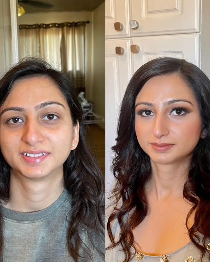 Before & After Makeup